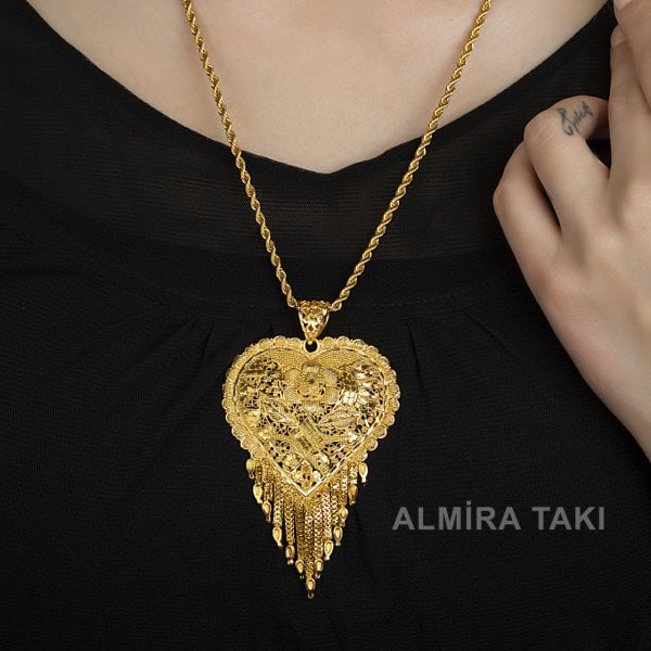 Ufak Boy Hint Kolye Ucu ve Burgu Zincir 06