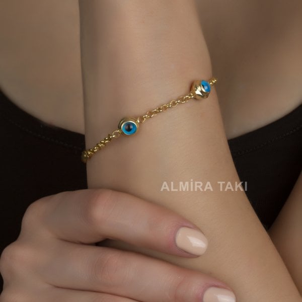 İnce Zincirli Nazarlık Bileklik