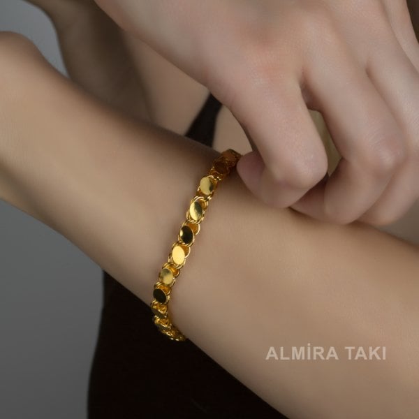 Tek Sıra Pullu Bileklik