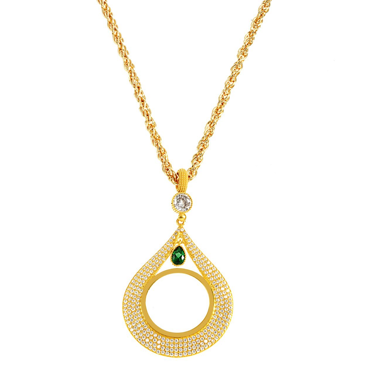 İçi Boş Yarımlık Damla Kolye