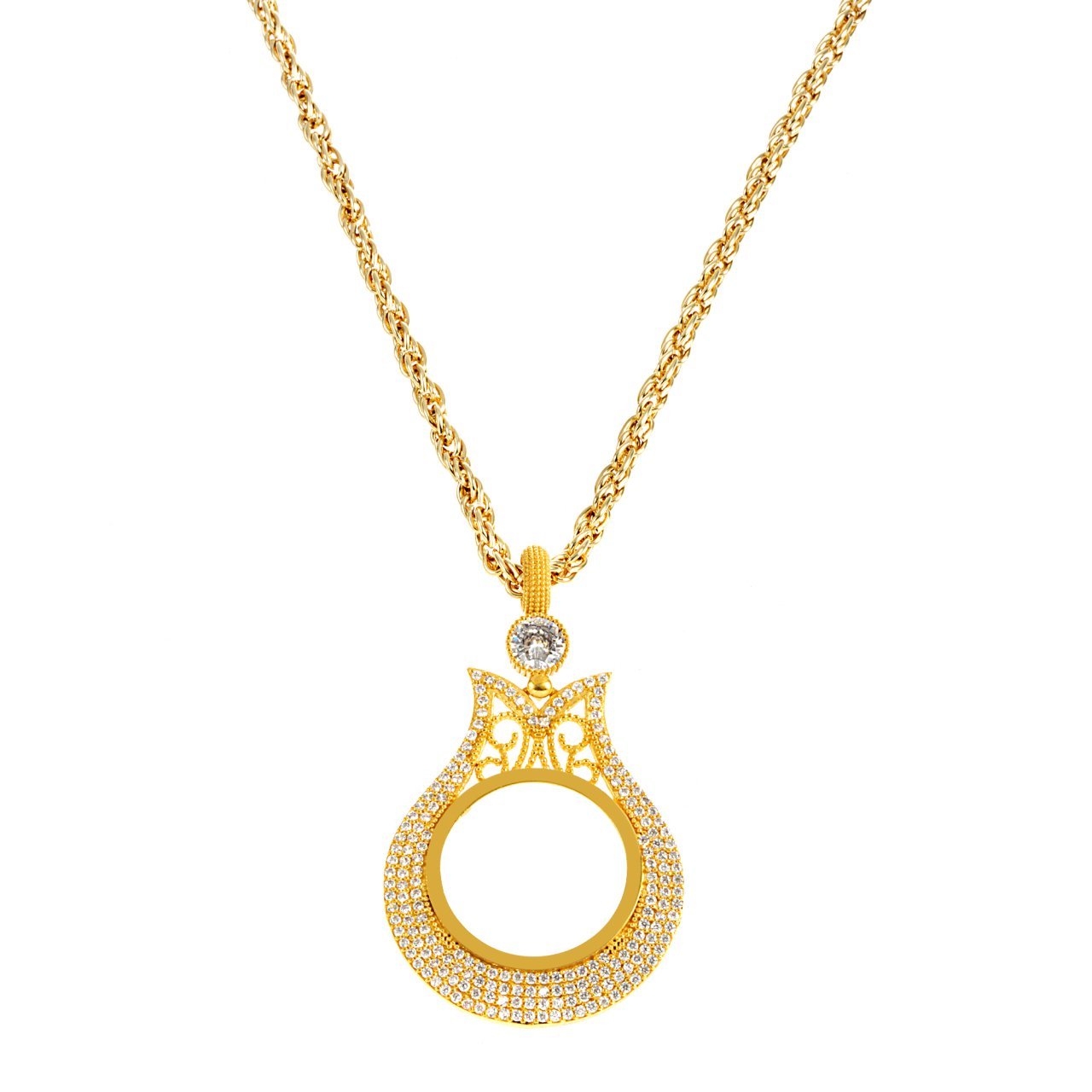 İçi Boş Yarımlık Lale Kolye