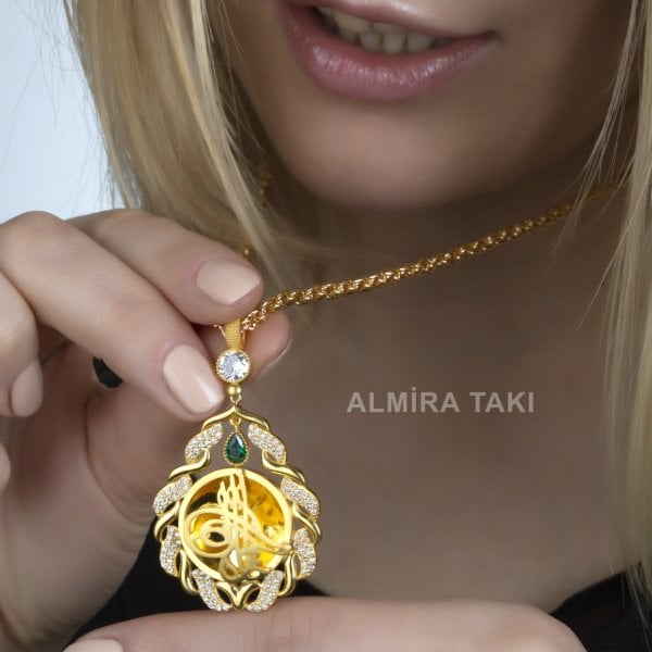 Tuğralı Saçörgü Kolye