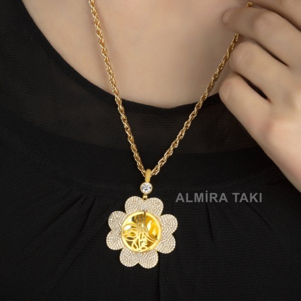 Tuğralı Papatya Kolye