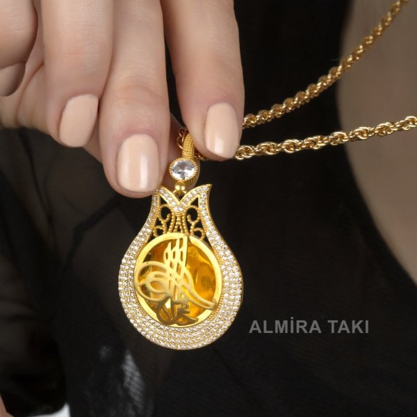 Tuğralı Lale Kolye