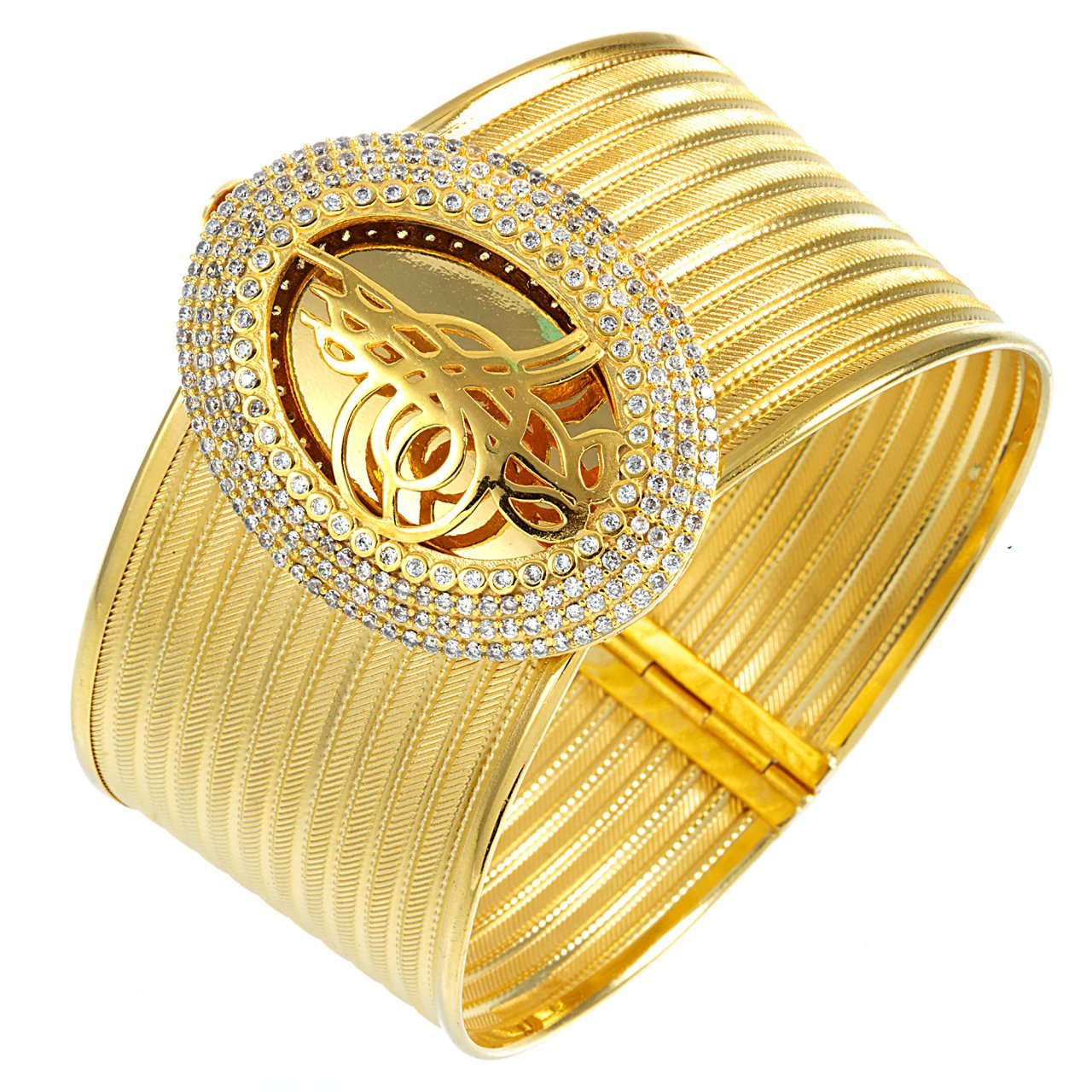 Trabzon Hasırı Taşlı Tuğralı Kelepçe