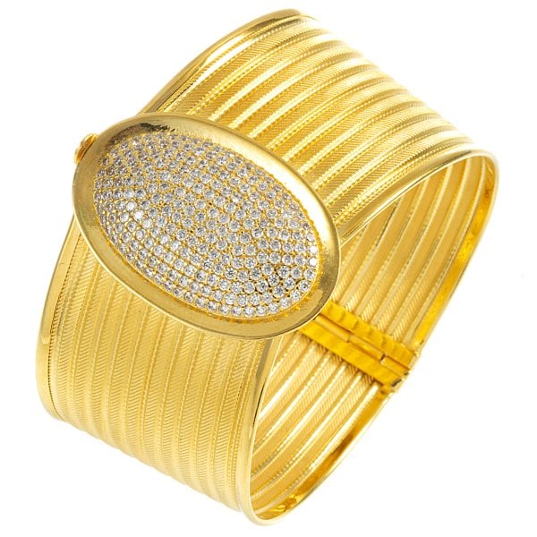 Trabzon Hasırı Oval Taşlı Kelepçe