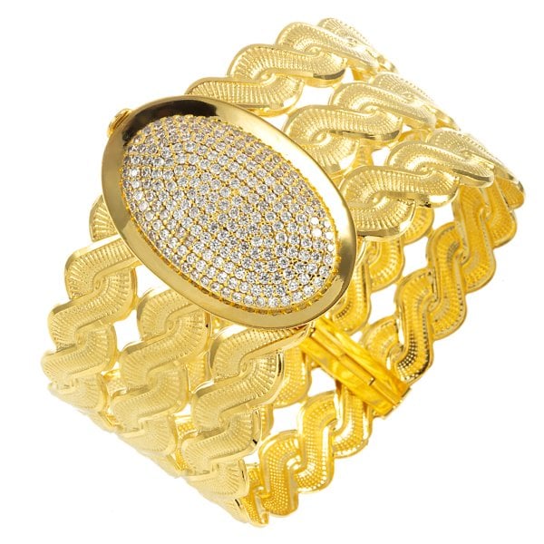 Saçörgü Oval Taşlı Kelepçe