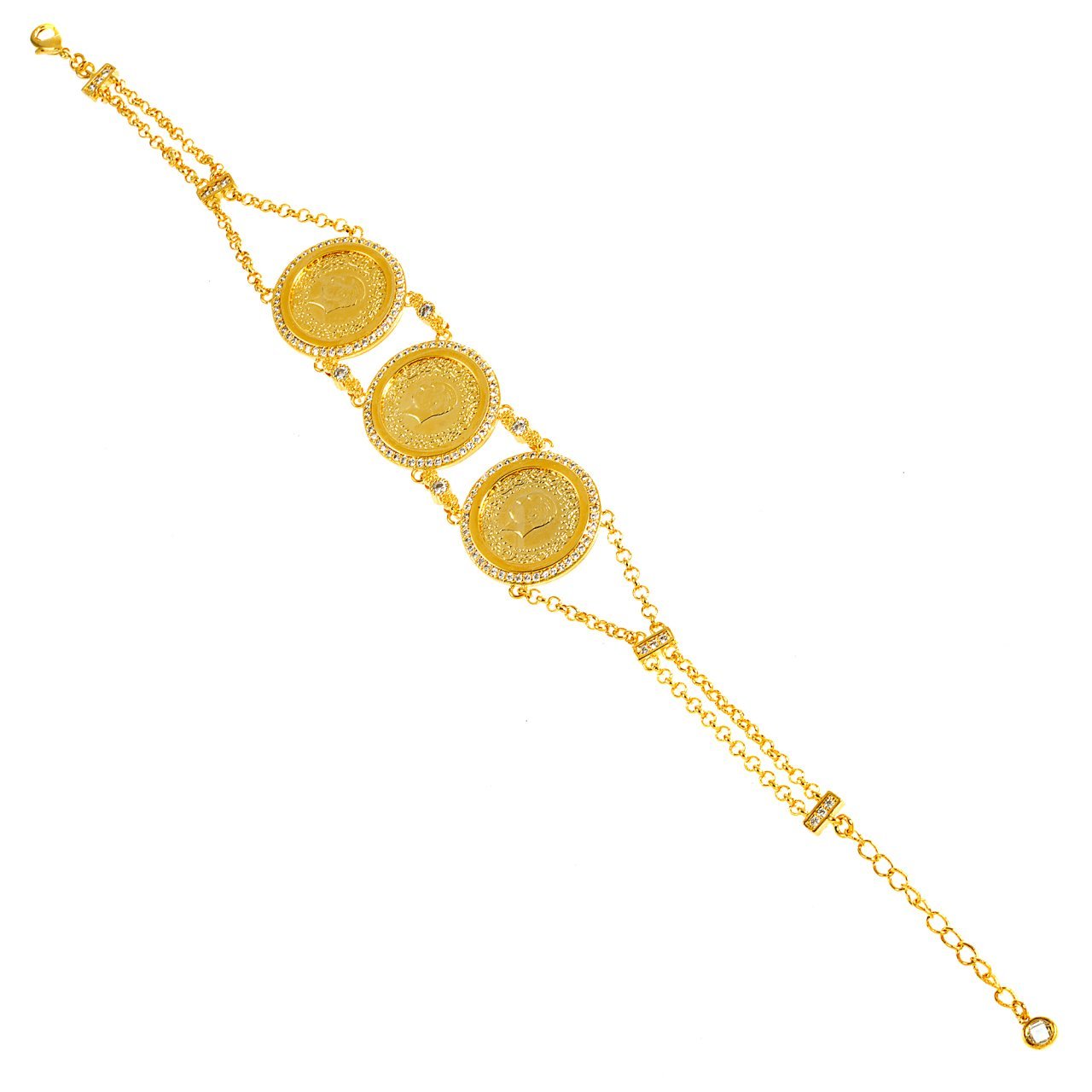 Taşlı Üç Çeyrekli Bileklik