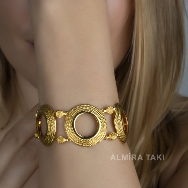 Pres Çeyreksiz Üçlü Bileklik